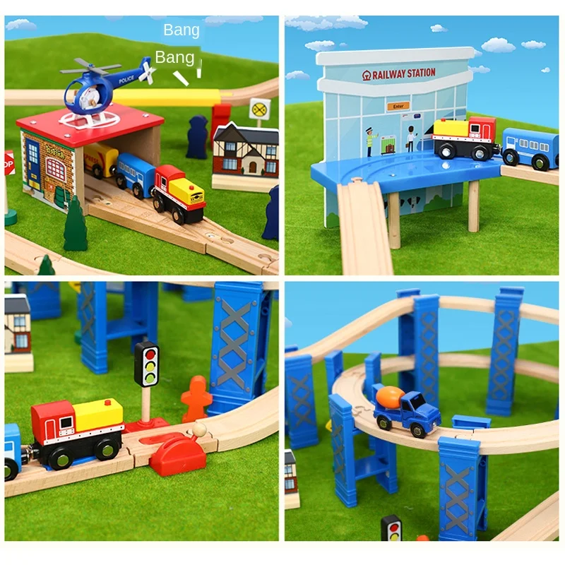 Ring Track Transport Zug Tarmac Set Kinder Schienenauto Spielzeug kompatibel mit Holzeisenbahn 1:64 über drei Jahre alt Pd04