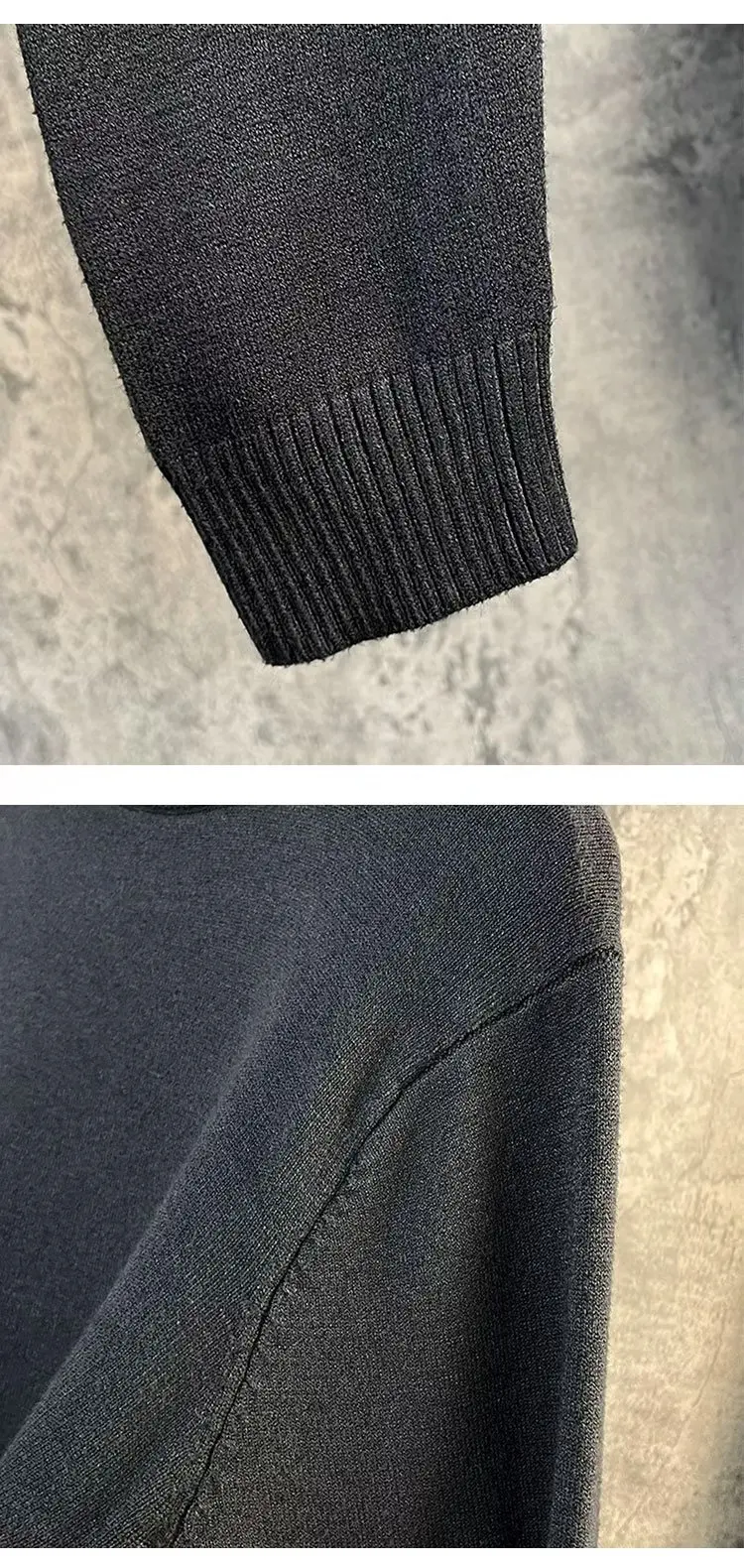 Men's Solid Knit Pullover Male Sweat-shirt Sweater Men Clothing Warm Casual Fashion Streetwear for Spring Autumn Hombre New