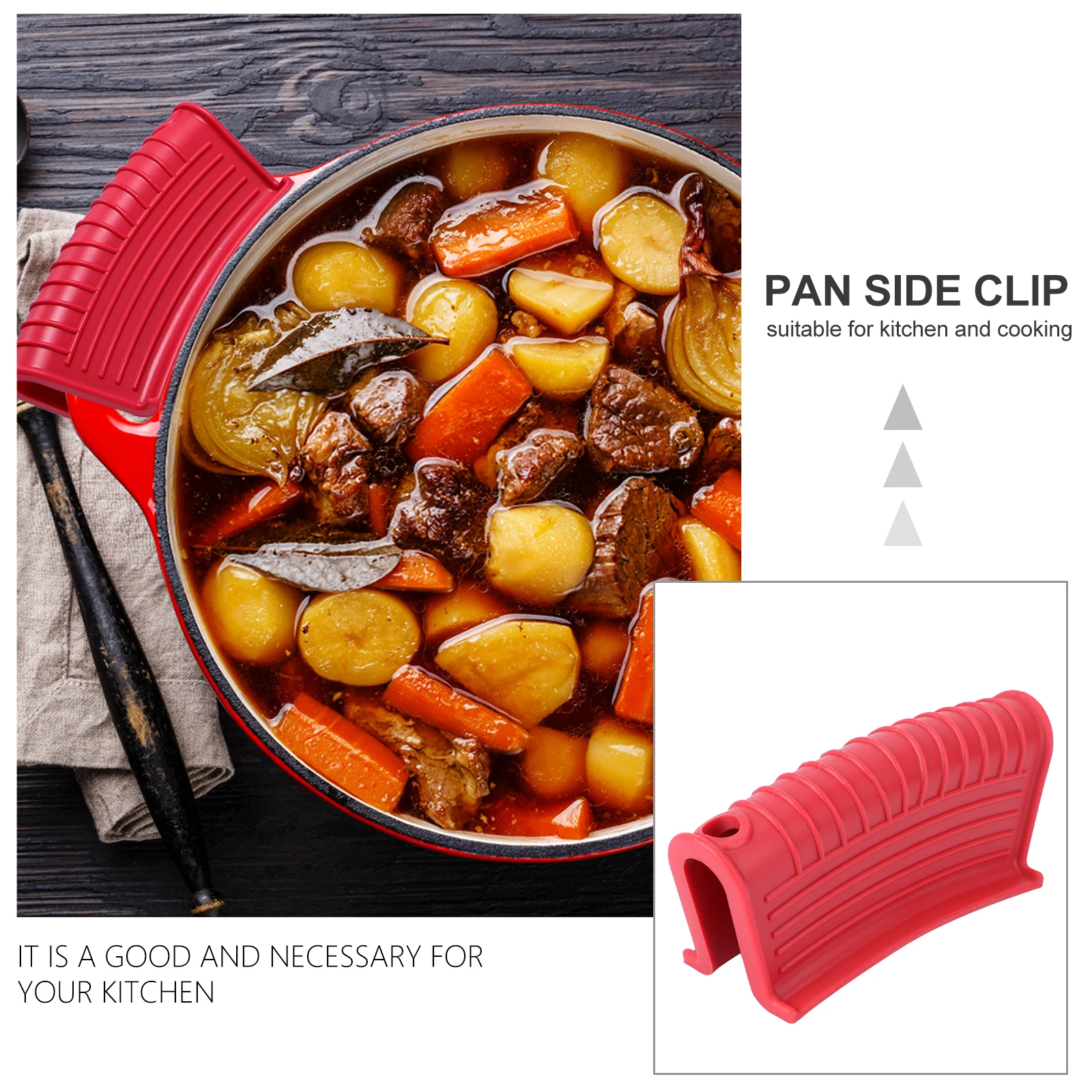 

4 Pcs Pot Ear Clip Handle Covers Skillets Grip Silicone Sleeve Heat Insulation Kitchenware