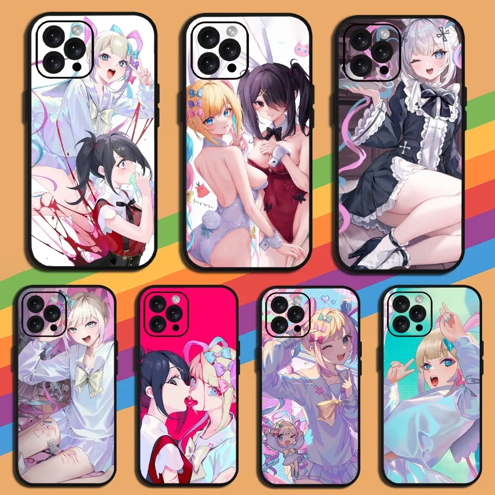 Cute N-Needy Streamer Overload Ame-chan  Phone Case For iPhone Mini 11 12 13 14 15 Pro XS Max X Plus SE XR Shell