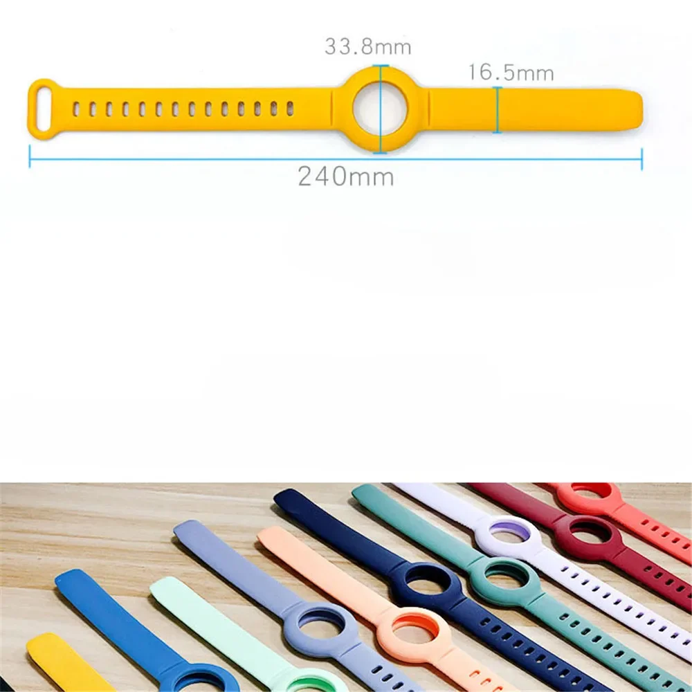 애플 에어태그용 소프트 실리콘 스트랩 케이스, 스크래치 및 낙하 방지 팔찌 보호 커버, 에어태그 어린이 시계 스트랩 쉘