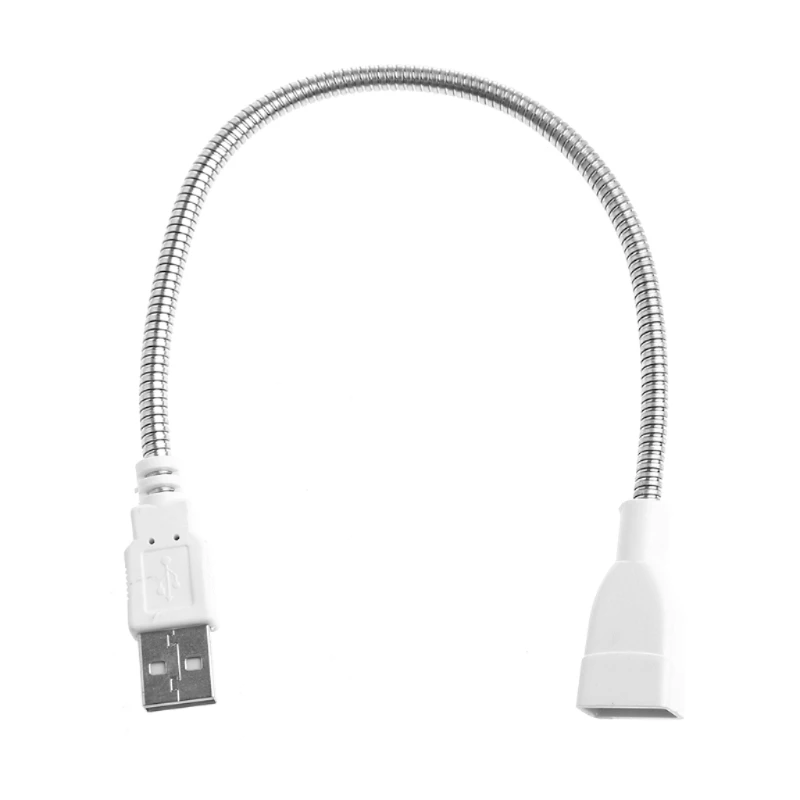 

Male to Female USB Extension Cable USB Adapter Cord Flexible Metal Supply Cord for LED Light Fan Easy to Use