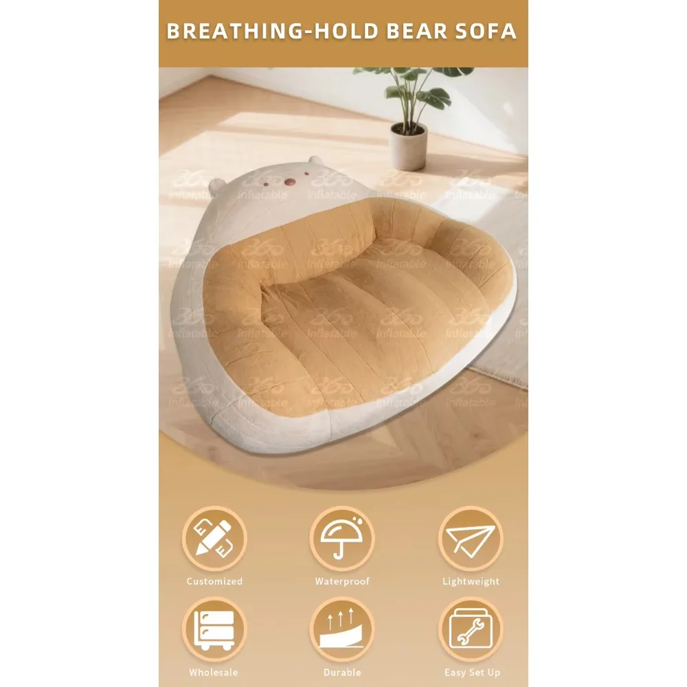 أريكة قابلة للنفخ للهالوين - كرسي تخييم خارجي مع نفخ سريع، مقاوم للماء وشعار مخصص