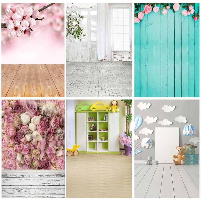 Vinyl Custom Photography Backdrops Props Flower Board Landscape Children\'s Birthday Photo Studio Background ZHDT-16