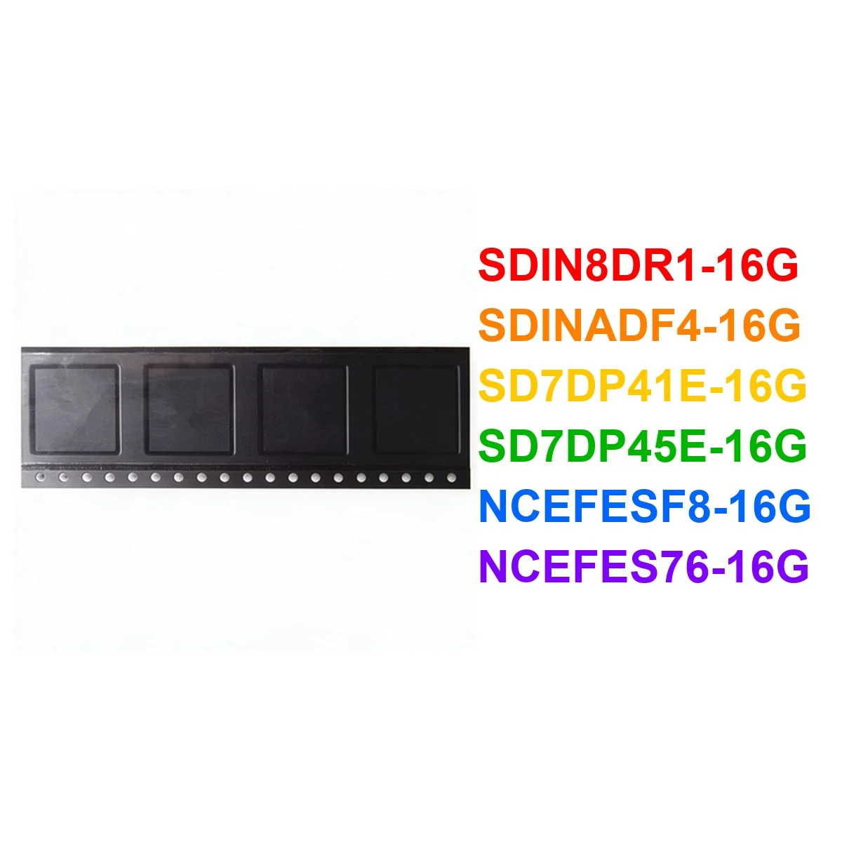  test SDIN8DR1-16G SDINADF4-16G SD7DP41E-16G SD7DP45E-16G NCEFESF8-16G NCEFES76-16G BGA Chipset