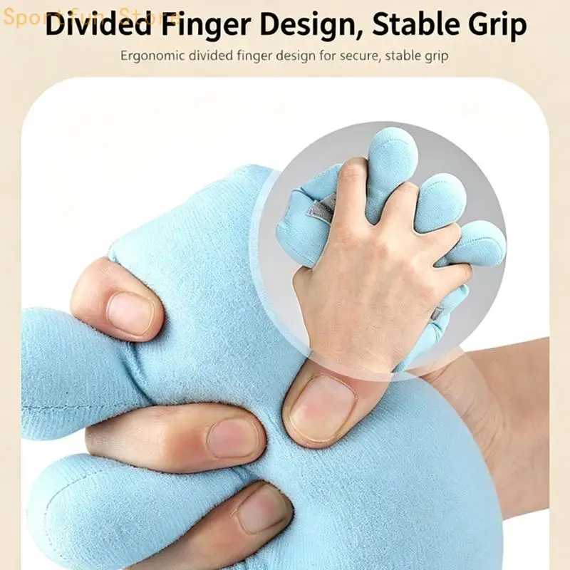 Hand Exercise Pad for Finger Separation Support, Breathable Polyester Hand Grip Training Pad with Hook and Loop Strap X7JD