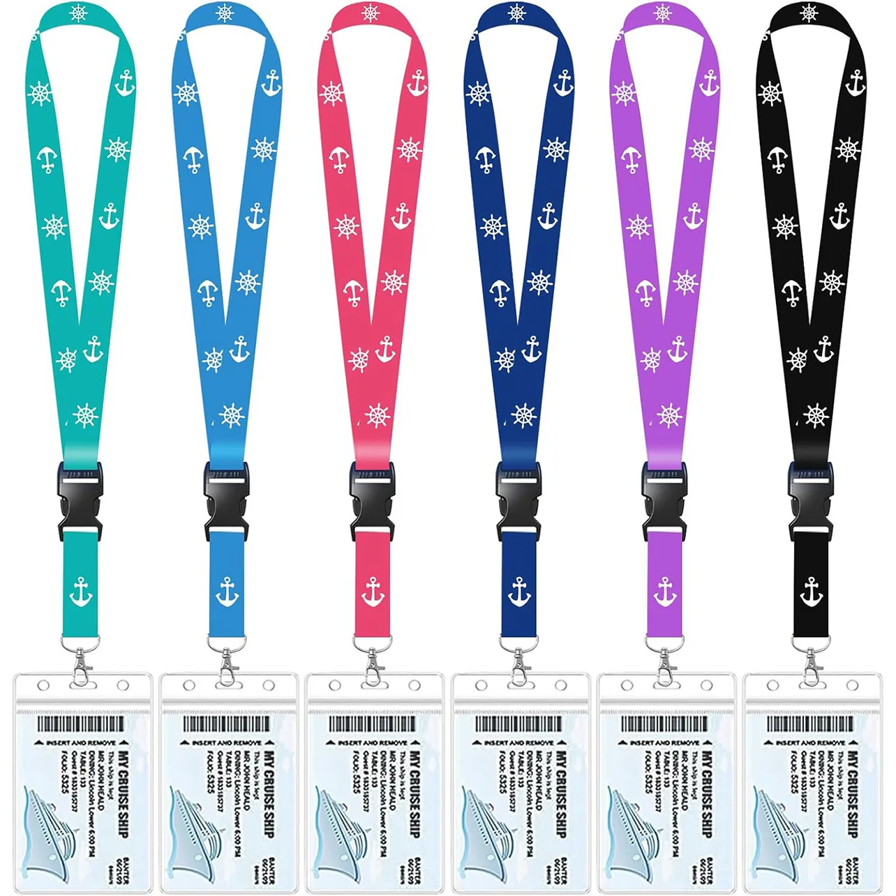  Ocean Themed Lanyard With Id Card Holder Sea Turtle Badge Lanyard For Nurses Teachers Hanging Healthcare Workers