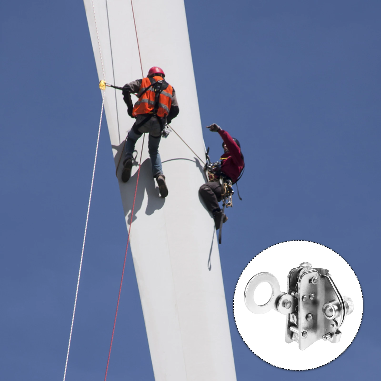 

Safety Rope Device Durable Steel Climbing Equipment Corrosion Resistant Smooth Surface Sturdy Design Labor