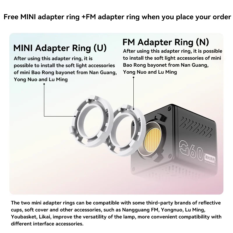 MIAOTU G100 Full Color RGB100W Portable Handheld COB Video Light Mini Baorong Port 2700-6500k LED Video Light