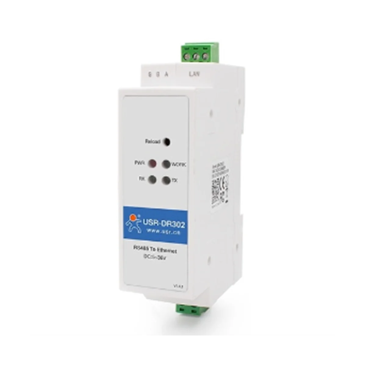 USR-DR302 Din Rail seri RS485 ke Ethernet TCP IP Server modul Ethernet Converter Modbus RTU ke Modbus TCP Unit