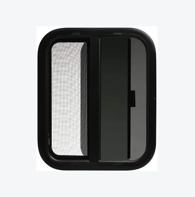 

Intelligent Library Camper Caravan Sliding Black RV Window Mounting Ring And Screen For Motohome
