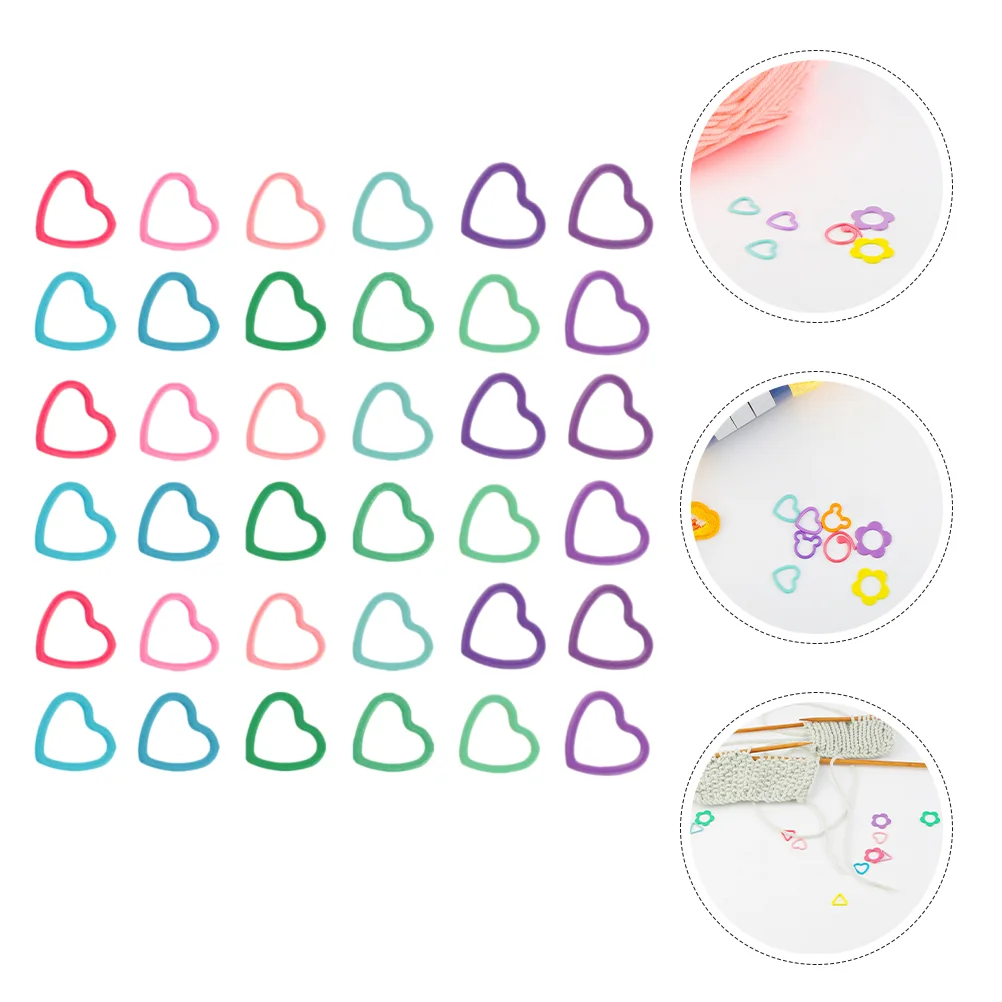 50 Pcs DIY Braided Buckle 50pcs Craft Markers Crochet Metal Knitting Pattern Stitch Auxiliary Tools Crafts