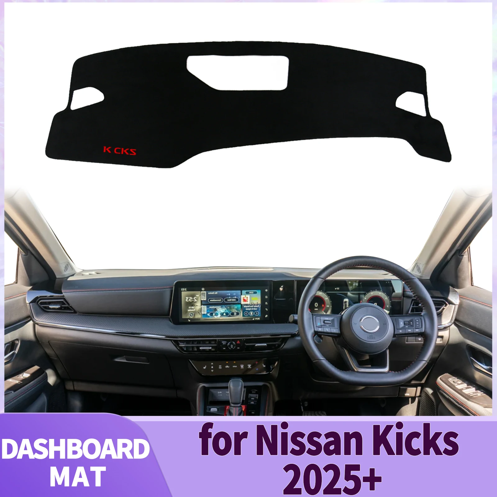 

fit for Nissan Kicks 2025 2026 Car Accessories Dashmat Dashboard Cover Pad DashMat Sunshade Protective Carpet