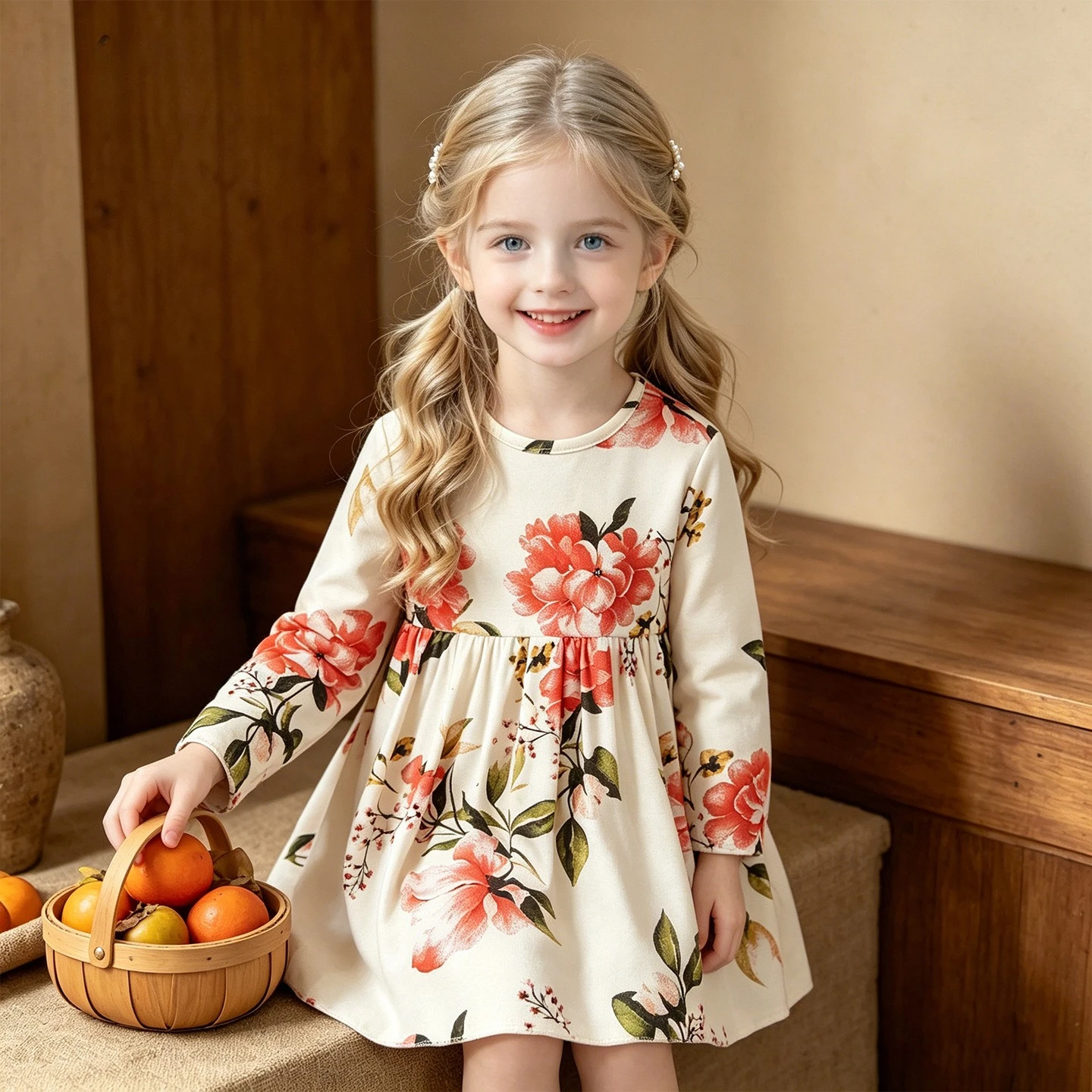 New children's dress fashionable and cute girls' skirt European American medium and small comfortable skirt