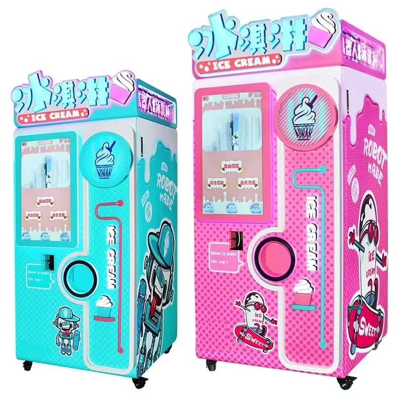 Smart Soft Serve Ice Cream Vending Machine with Remote Inventory Management Real Time Sales Data App Control