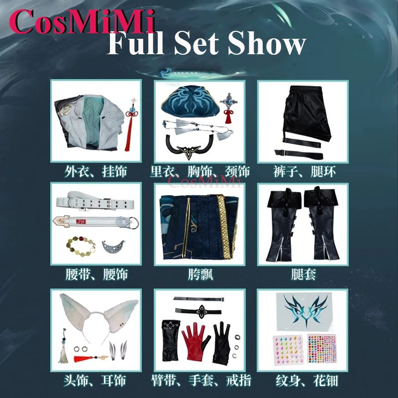 CosMiMi kostum Cosplay Game Honkai: Star Rail Feixiao seragam wanita elegan manis modis pakaian permainan peran Karnaval Wanita
