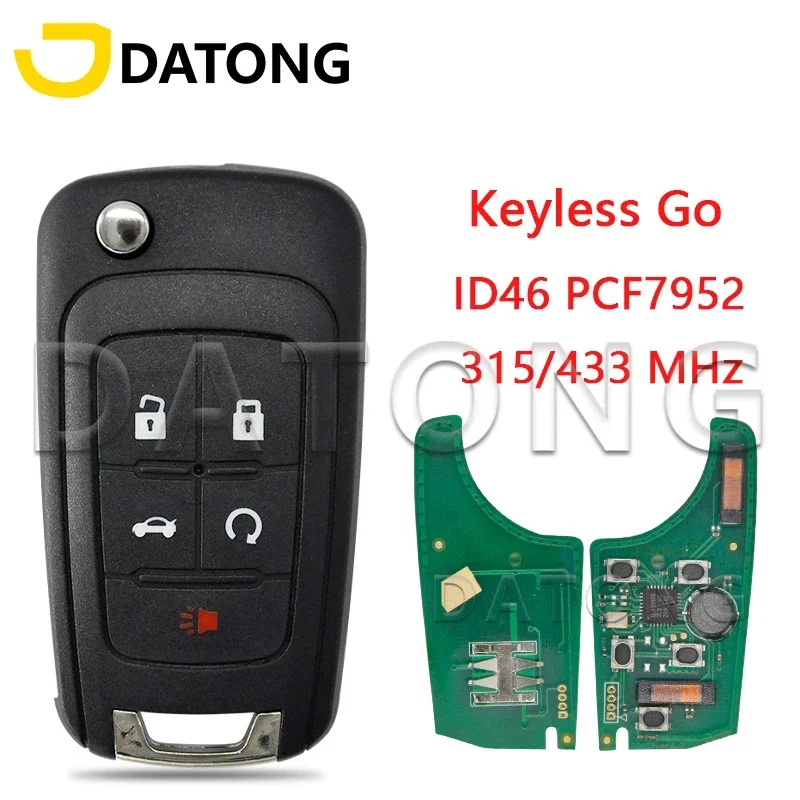 

Datong World Car Remote Control Filp Key For Chevrolet Camaro Cruze Equinox Malibu FCC OHT01060512 ID46 315/433Mhz Keyless Go