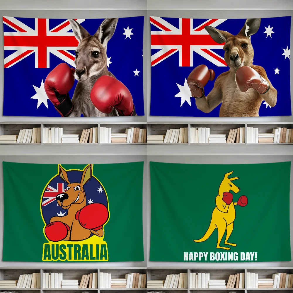 Australia B-Boxing Kangaroo Meme Fun Flag For Room Dorm Party Hogar Bedside Living Room Wall Hanging Garden Decor Banner Gift