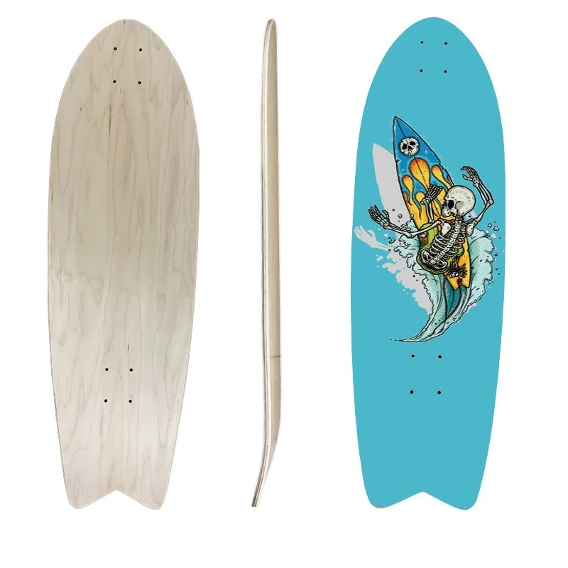 Canadian Maple Madeira Deck Cruiser Peixe Surfskate Deck, Baker Skate Decks, DIY Board, de boa qualidade, 7 camadas, 32\