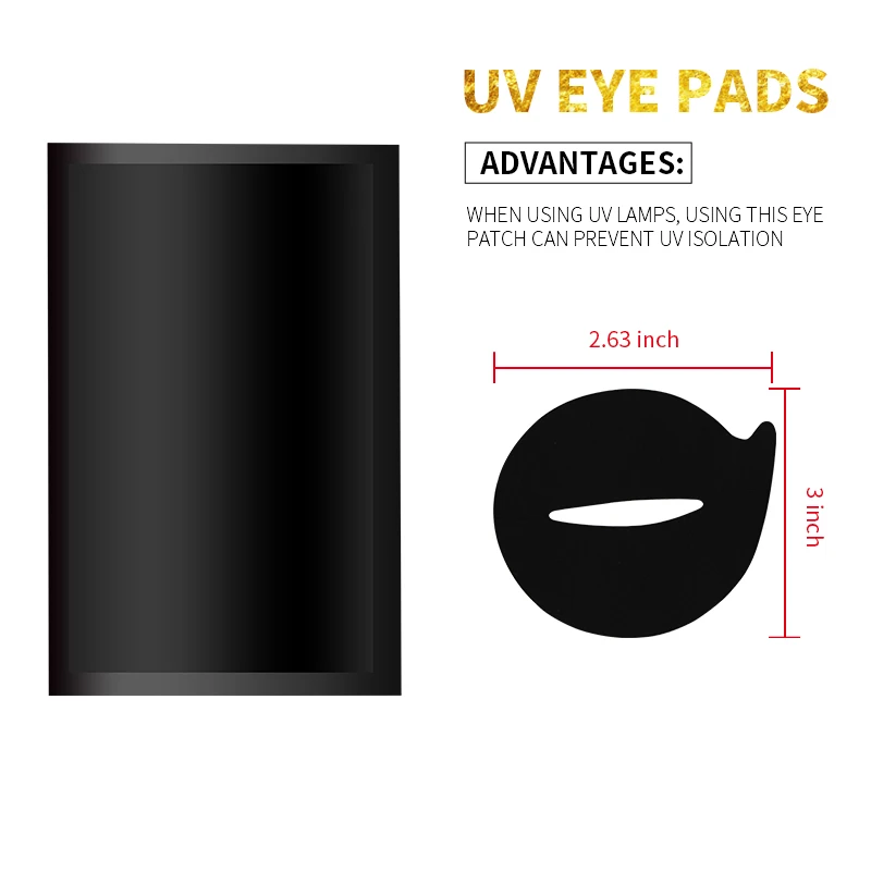 50PCS UV Wimper Patches Hydrogel Gel Eye Patches Groothandel valse Wimper Extension Zwart Onder Eye Pads Makeup Tools UV Patch