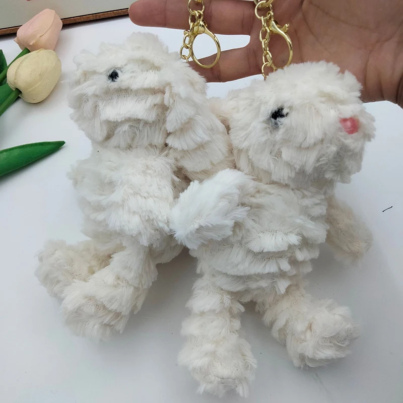 14cm Cute Bonnie Rabbit Plush Toy Keychain Cartoon Rabbit Soft Stuffed Doll Pendant Car Key Ring Backpack Bag Decor Kid Gift