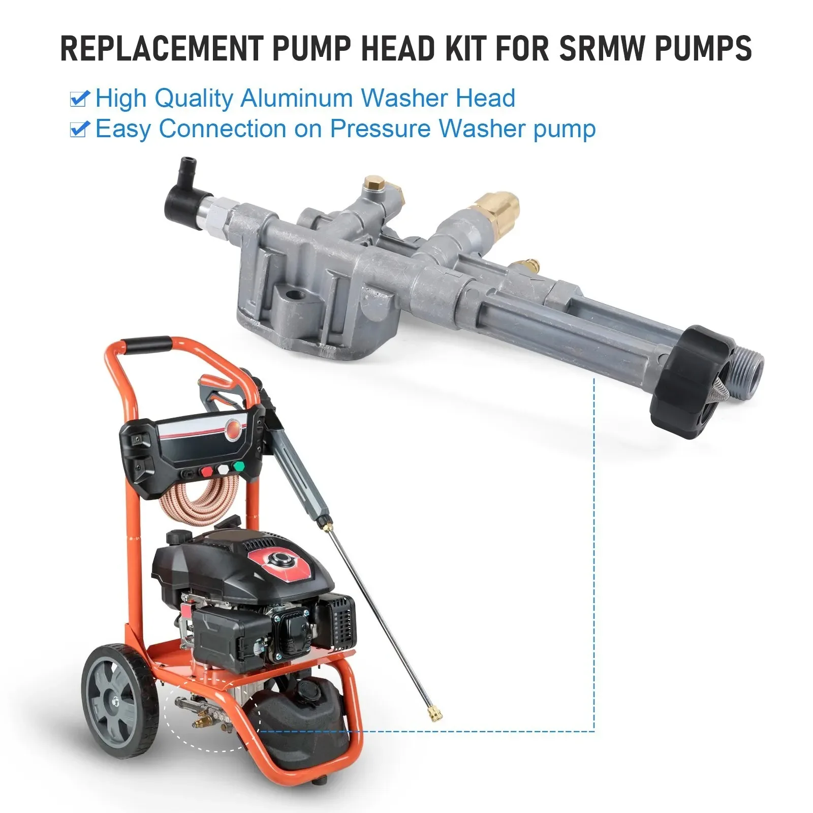 AR42940 Complete Pressure Washer Pump Head Assembly for RMW/SRMW Pumps For Troy-Bilt Replace AR42518 AR43061