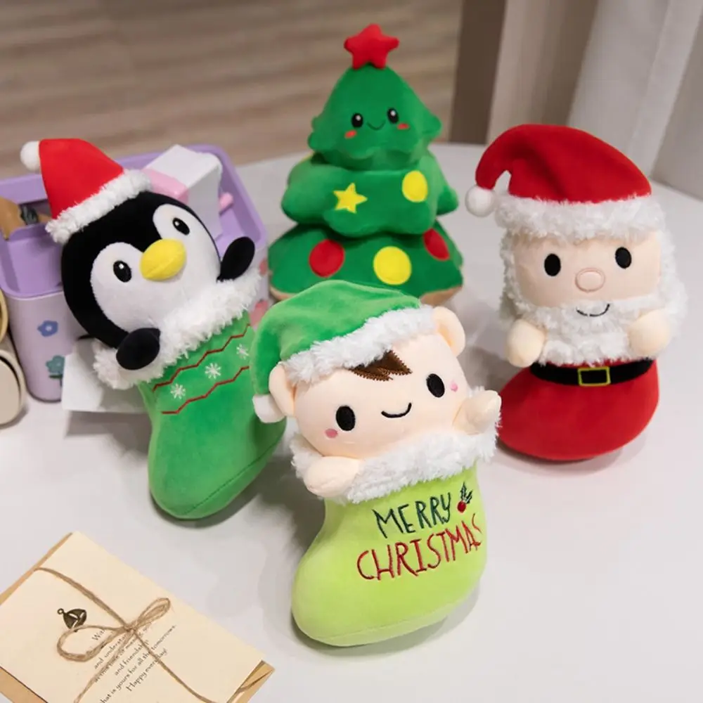 

Stuffed Appease Doll Christmas Series Plush Toy Lovely Soft Santa Claus Plush Doll Penguin Spirit Christmas Tree Pillow