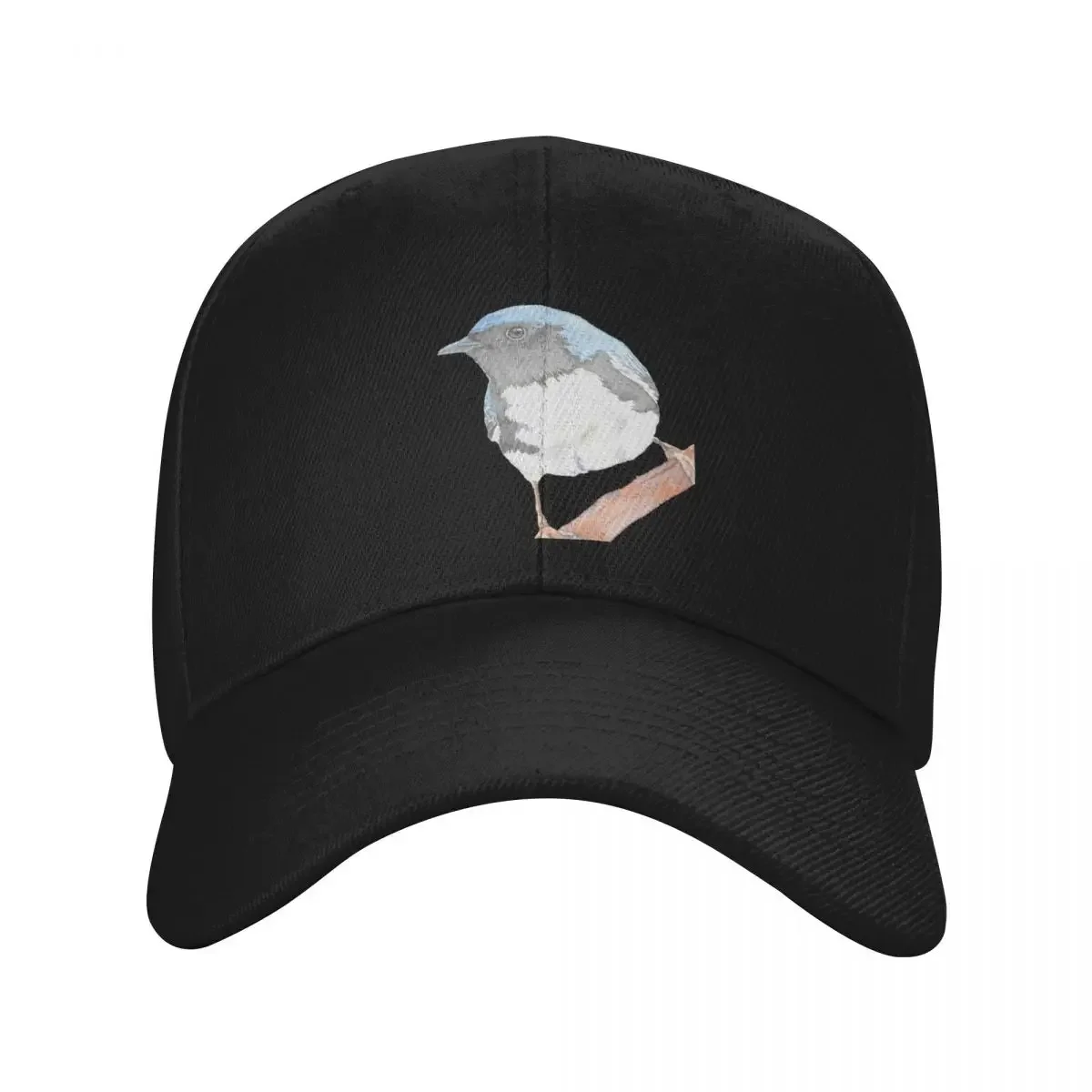 

black-throated blue warbler passerine bird watercolor portrait Baseball Cap Trucker Hat cute Golf Hat Man Caps Male Women's