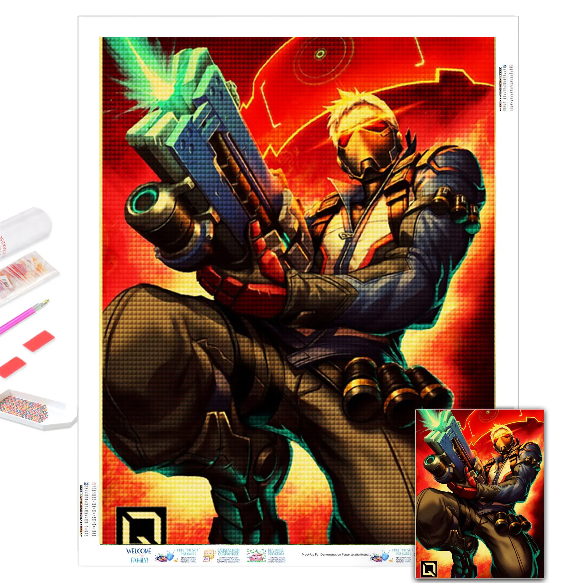 Game Overwatch Diamond Painting Full 5D DIY Diamond Art Mosaic Embroidery Cross Stitch Kit Home Decor ,алмазная мозаика на подра