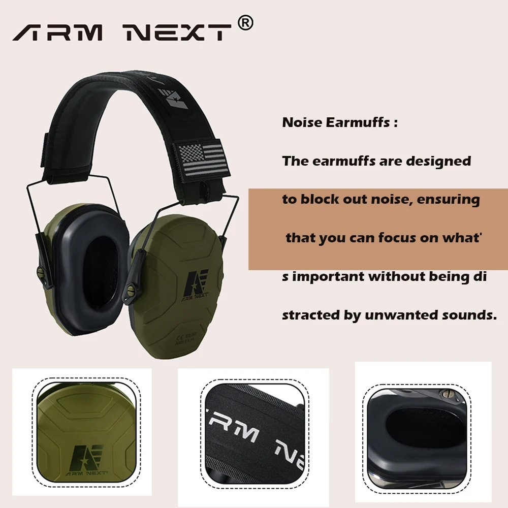 

Electronic Shooting Earmuff ARM NEXT D20 Anti-noise Ear Protector Sound Amplification Tactical Hear Protective Headset with Box