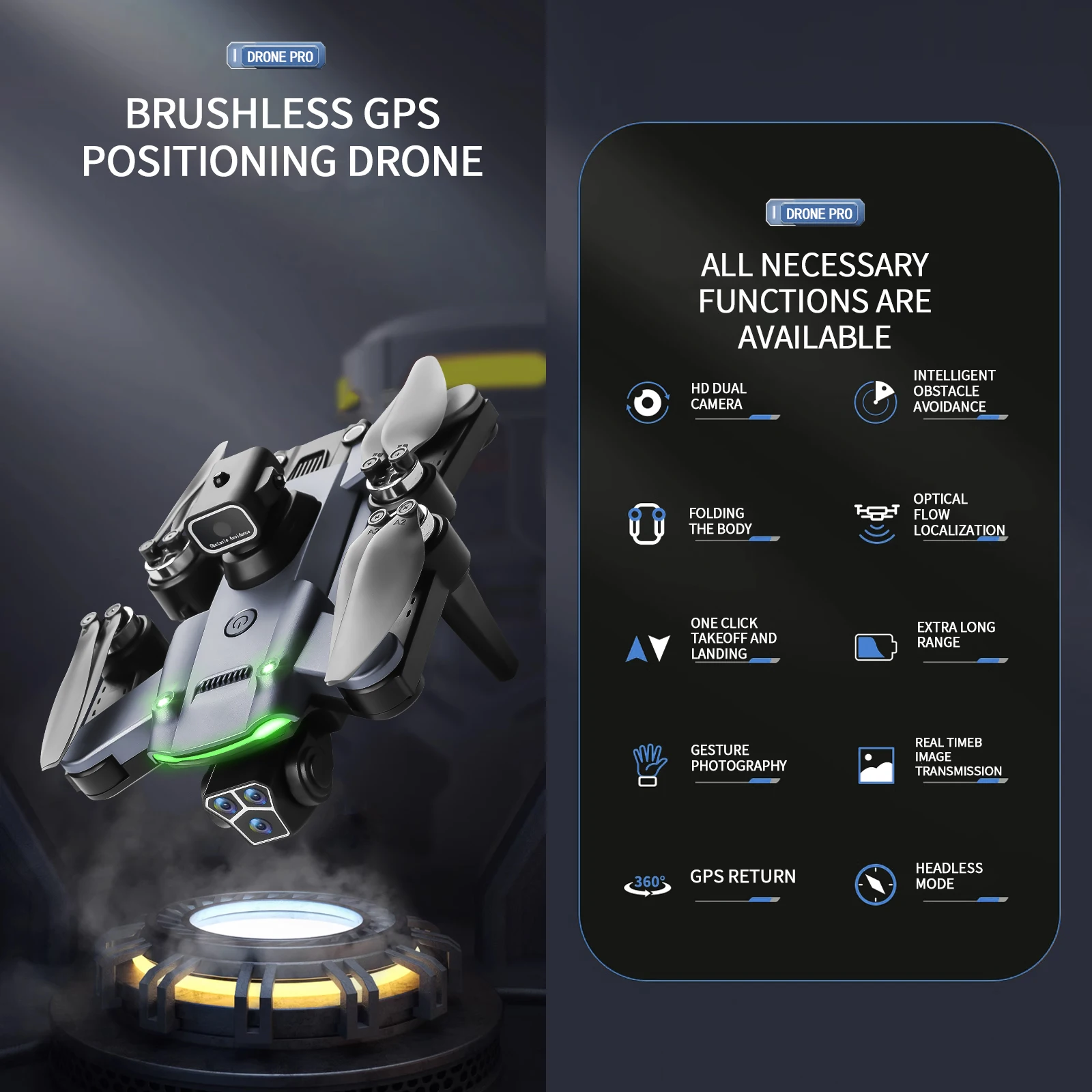 2025 NEW S166 4K Aerial Drone 1080P HD Camera GPS Altitude Hold Foldable Quadcopter FPV WIFI 5G RC