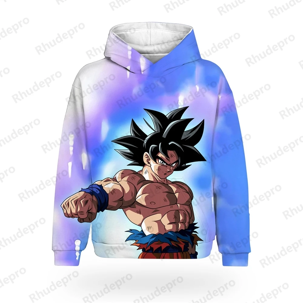 DragonBallZ Hoodie Children's 3D Hoodie Fashion Hoodie Long Sleeve Round Neck Casual Animation Super Saiya Goku Hoodie