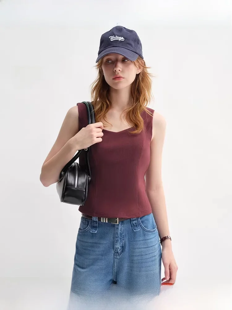 

Эластичный жилет Slim Fit Princ Line с разрезом, большие размеры, базовая модель для женщин, топ для ранней осени, нижняя одежда, эффект похудения