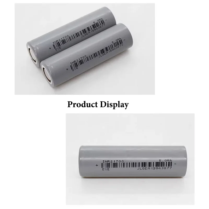 1~10pcs QT 21700 type lithium-ion rechargeable battery 5000mAh 3.7V suitable for flashlights headlamps and portable power banks