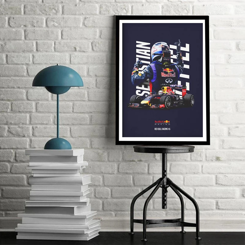 بطل العالم ملصق جدار ديكور Vettel Piastri الفورمولا 1 جدارية يطبع قماش الطباعة لغرفة المعيشة غرفة نوم هدية لمحبي #5