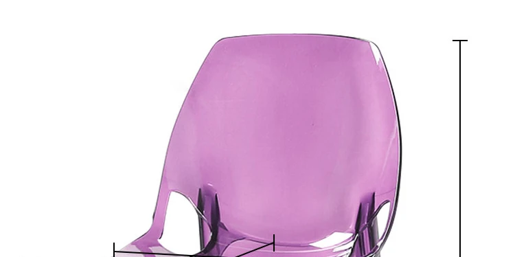 

Nordic style transparent dining simple modern acrylic plastic backrest crystal ghost negotiation leisure
