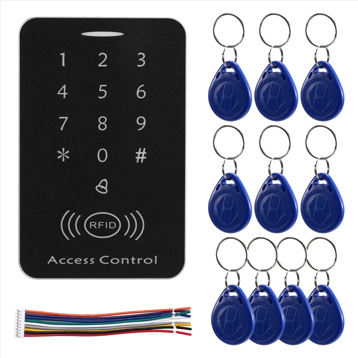 T64C! Anti-Copy Encrypted Standalone Access Controller 125Khz ID Access Control Keypad Digit Panel Card Reader for Door Lock