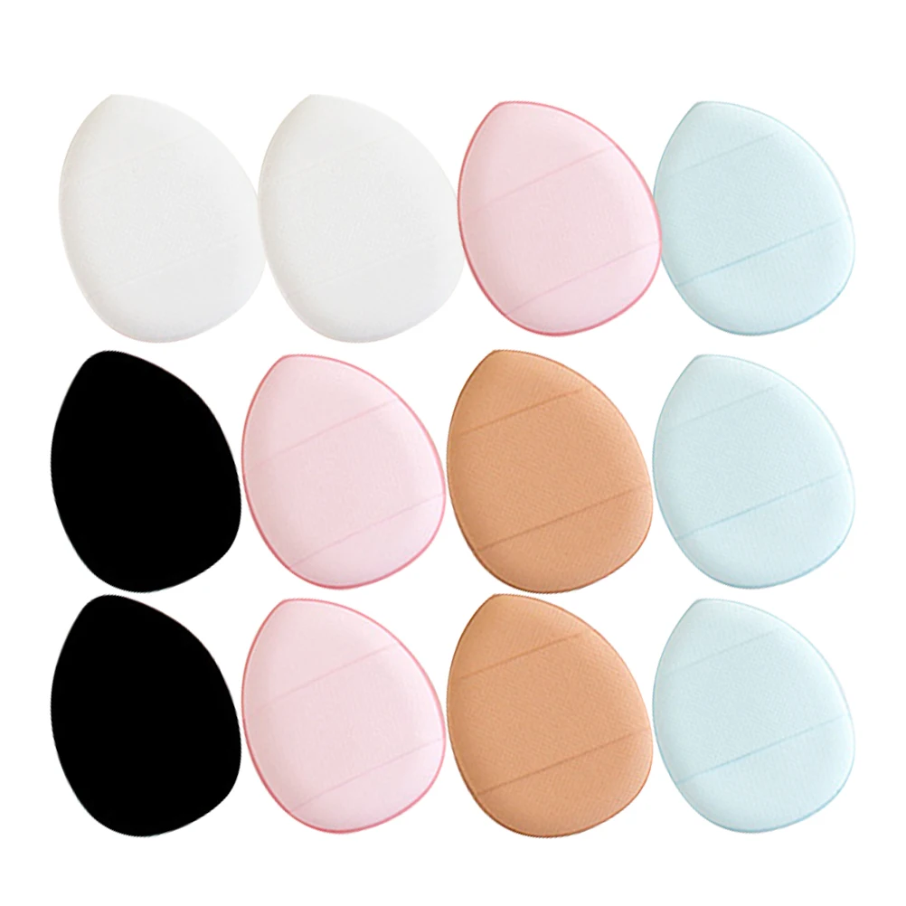 

12Pcs Finger Powder Mini Triangular Makeup Pads Precise Use Compact Face Puff for Loose Powder Setting Makeup