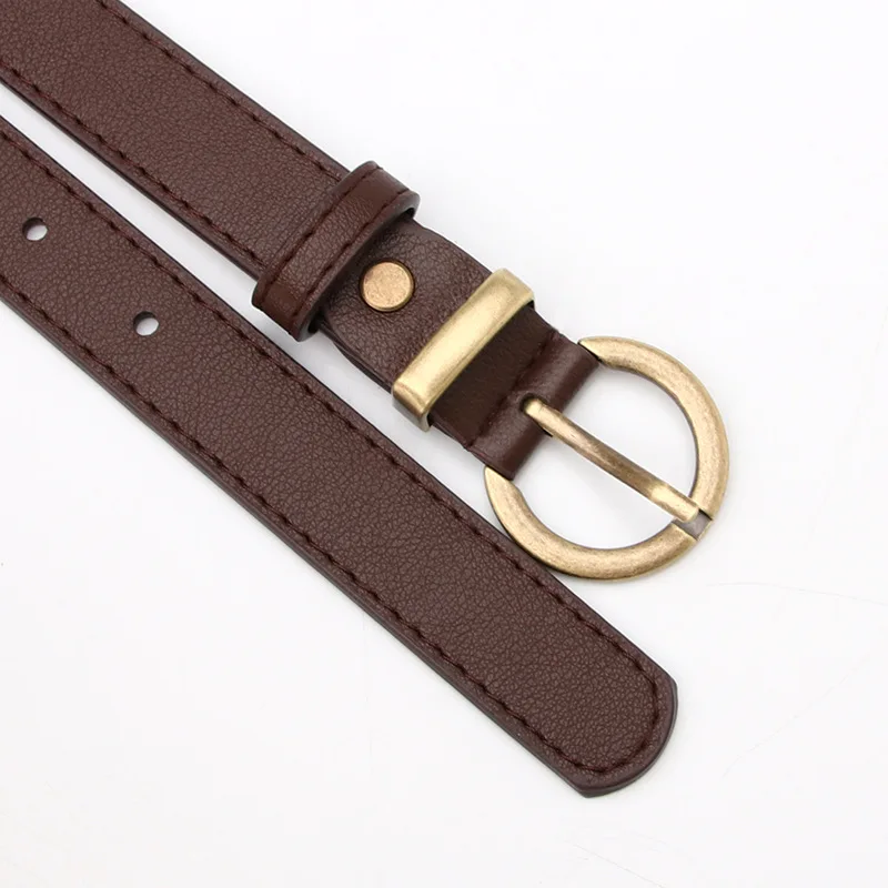 New 2.4cm Belt Women Leather Belts for Women Pin Buckles Red Black Camel Waist Ladies Belt for Wholesale Drop Shipping