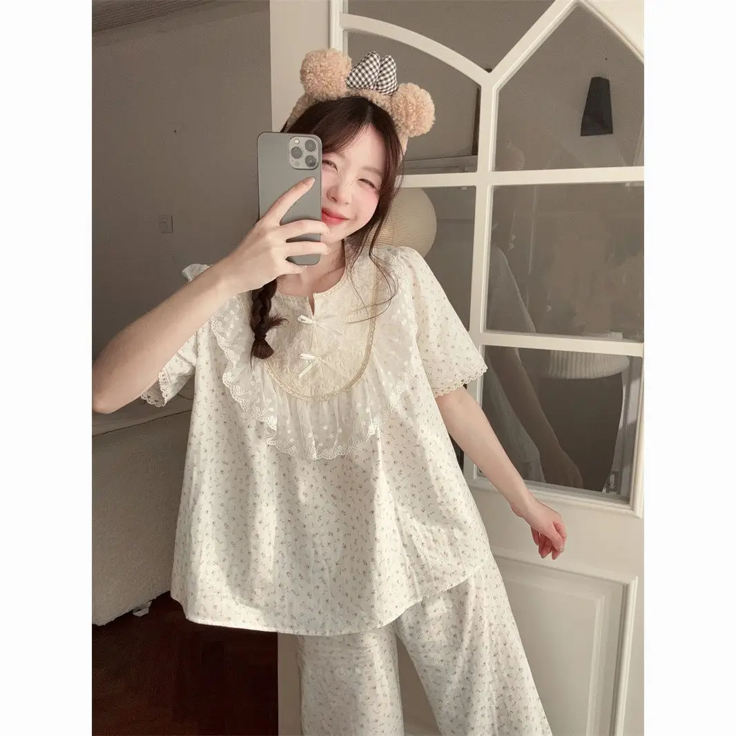 

Pjs Setwomen's Pajama Setwomen's Spring and Summer Pajamasfashionable Home Clothes, Pajamasshort Sleeves and Long Pantscute