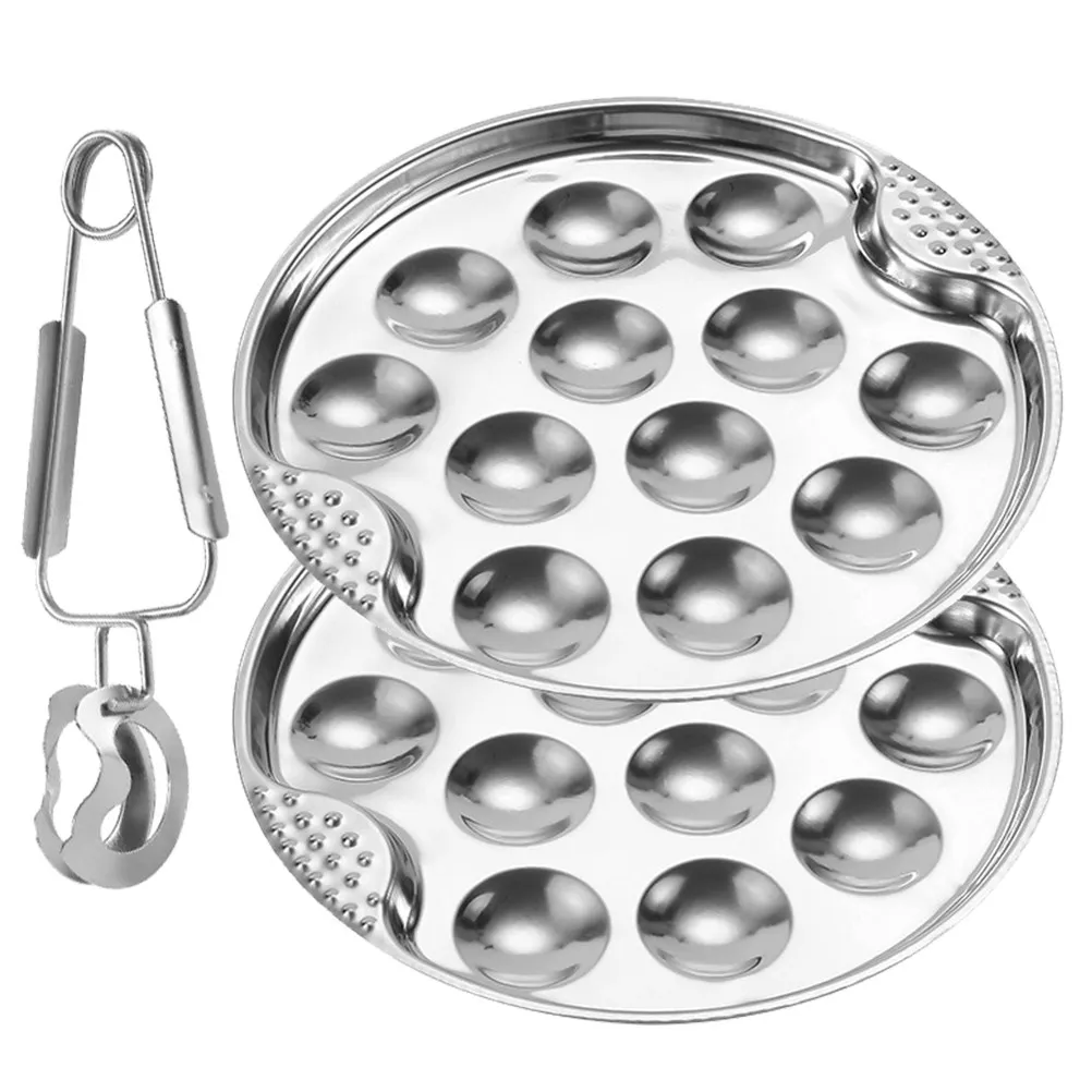

1Set Escargot Baking Tray 12 Compartment Snail Cooking Plate Dishwasher Safe for Outdoor Bbq Shellfish Serving