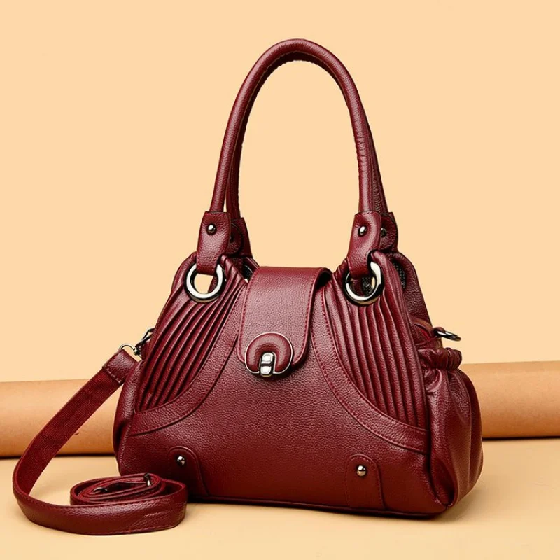 

Luxury Designer Paris Fashion Tote Bag For Women Minimalist Leather Large Capacity Elegant Solid Color