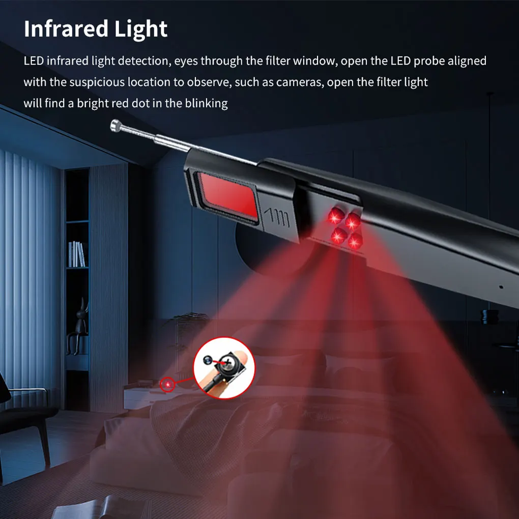 Беспроводной детектор камеры обнаружения для простого инструмента, перезаряжаемая батарея, ABS, конфиденциальность
