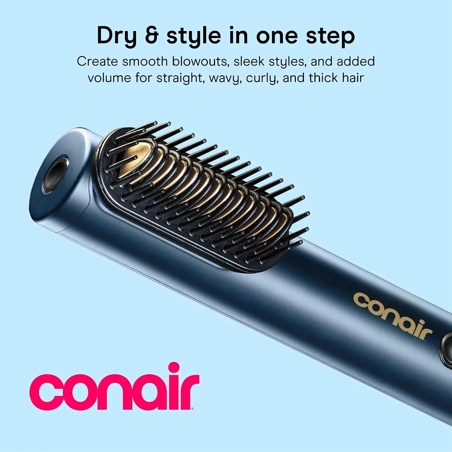 DigitalAire Air Styling System 4 In 1 Ionic Technology Dark Blue Multi Styler Tool Attachments Straightener Diffuser Volumizing