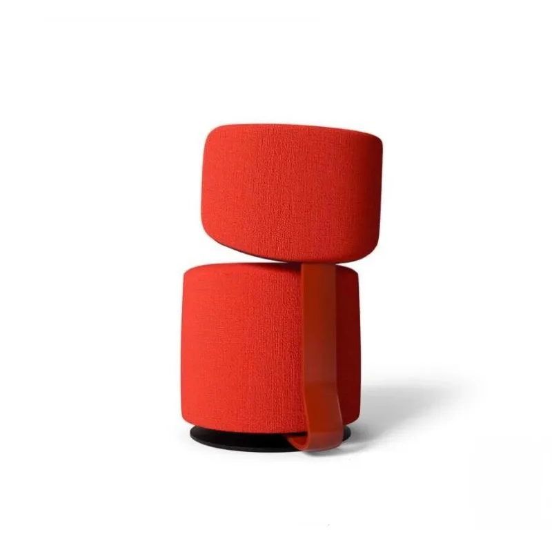 

Simple stainless steel fabric small apartment backrest without armrests casual living room designer single sofa