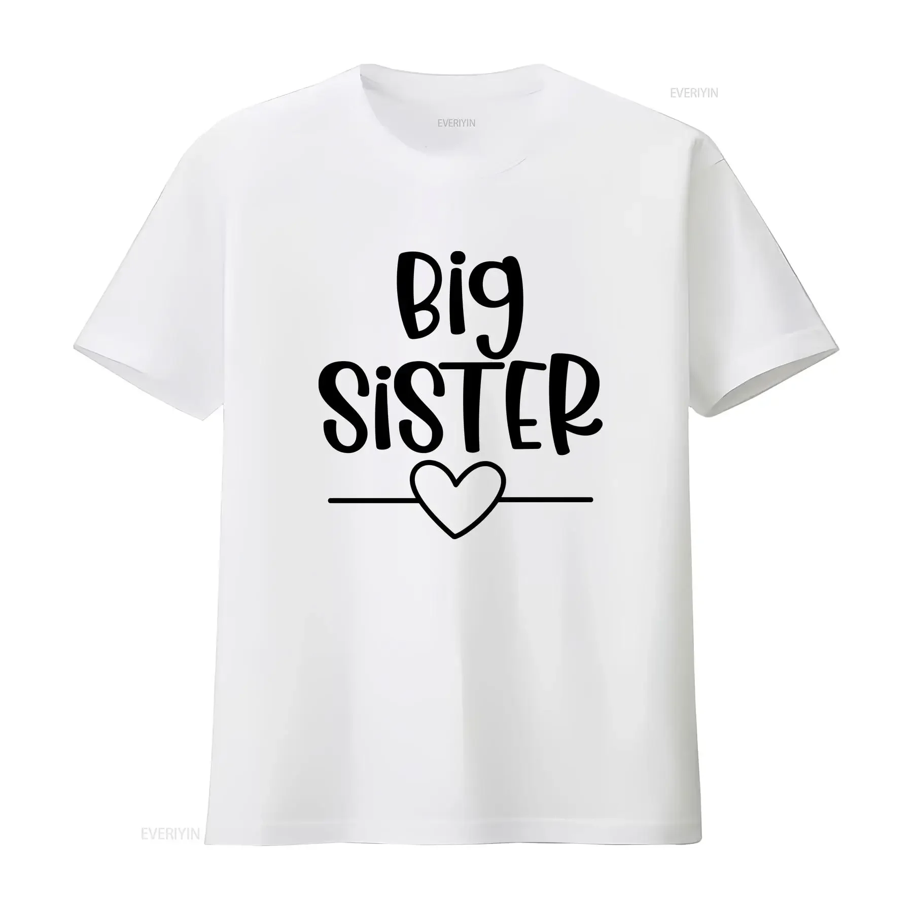 Big Sister T Shirt Sis Little Pregnancy Announcement Baby vintage Washed graphic Versatile designer clothes Soft Unisex