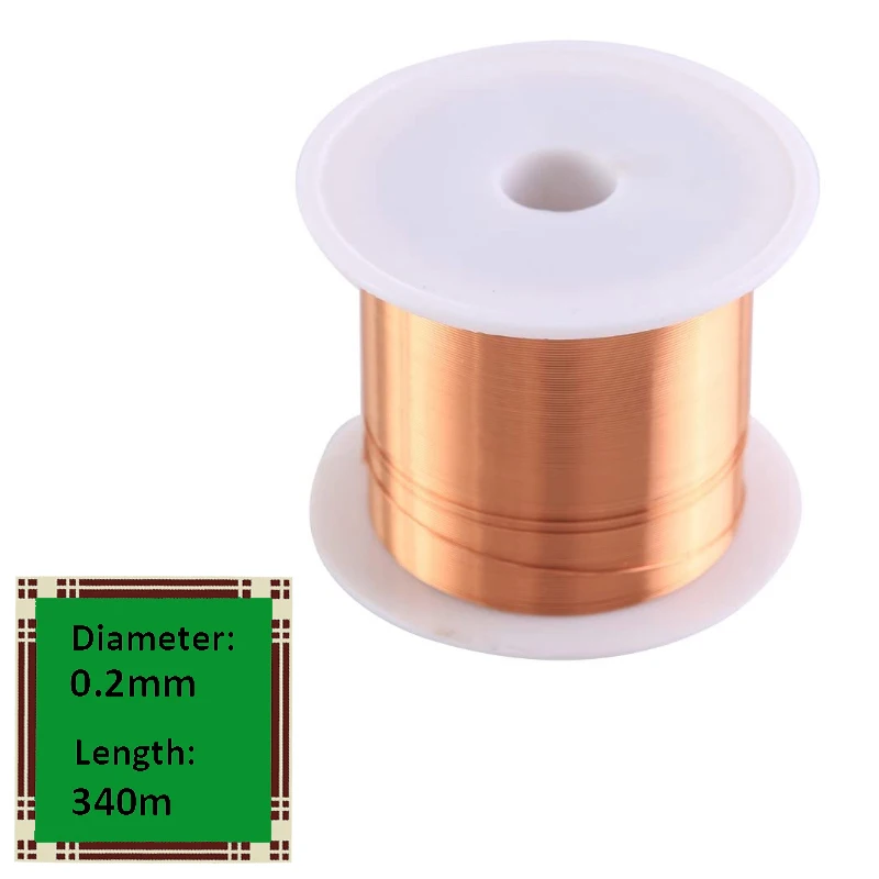 100 g emaillierter Kupferdraht, 0,1 mm–1,5 mm, hochpräziser Magnetwickeldraht für Transformatoren, Motoren, Relais, Induktivitäten (1300 m–6 m)