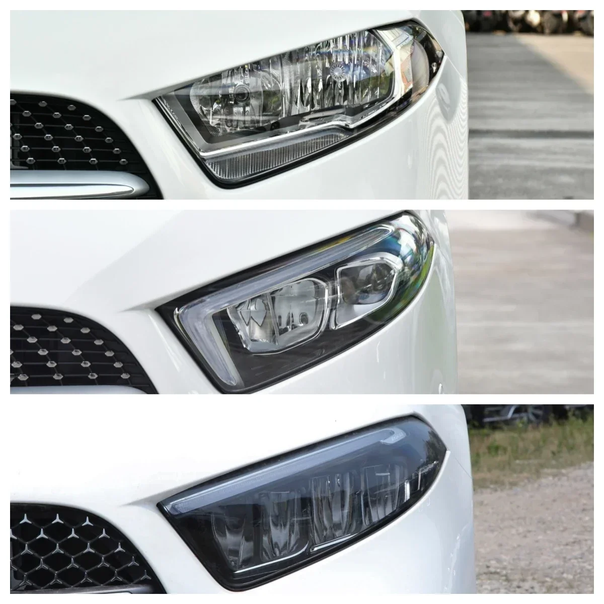 For Mercedes Benz A Class W177 2017-2024 Accessories The Car Transparent PC Material Headlights Cover