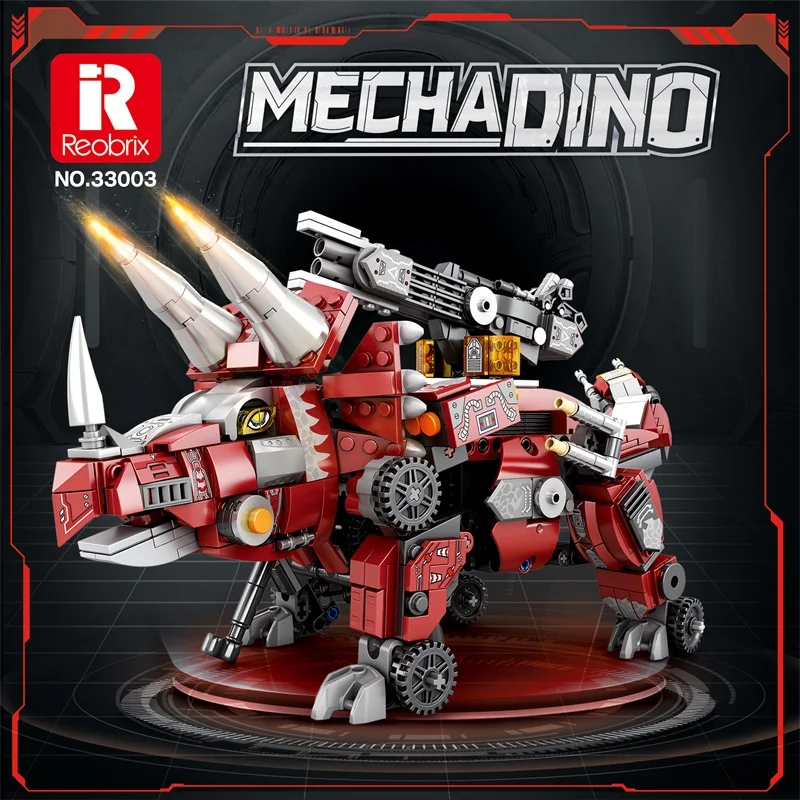 

Technical Dinosaur Model Building Blocks MOC Mecha Dino Variety Robots Car High Tech Bricks Set Christmas Gift Toy Boys Children