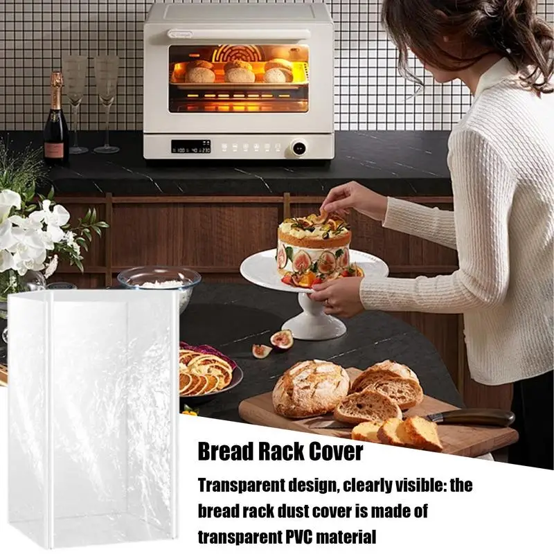 Bread Rack Cover Transparent Bread Rack Dust Cover Pizza Rack Cover Practical Sheet Pan Rack Cover Pizza Dough Rack Cover For